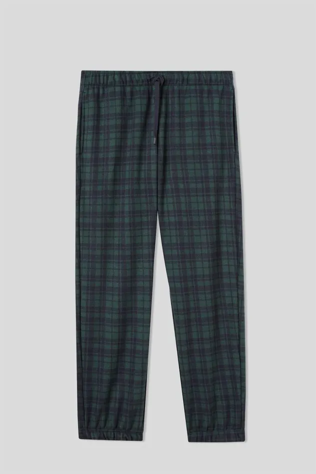 Intimissimi Pants Men Tartan Green Patterned Tricot Full Length Pants Blue 425j 8211 Tartan Verde