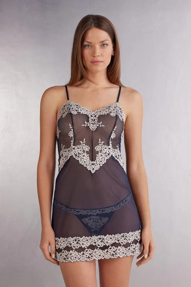 Intimissimi Slips Babydolls Women Pretty Flowers Babydoll Blue 347i 8211 Deep Bluevanilla Intimissimi Slips Babydolls Women Pretty Flowers Babydoll Blue 347i 8211 Deep Bluevanilla