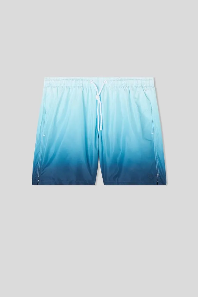Intimissimi Swim Trunks Men Blurry Blue Print Swim Trunks Blue 633j 8211 Stampa Sfumato Blu