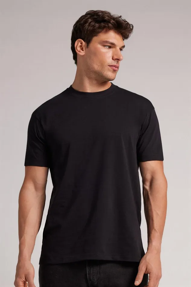 Intimissimi TShirts Polos Men Cotton Muscle TShirt Black 019 8211 Black