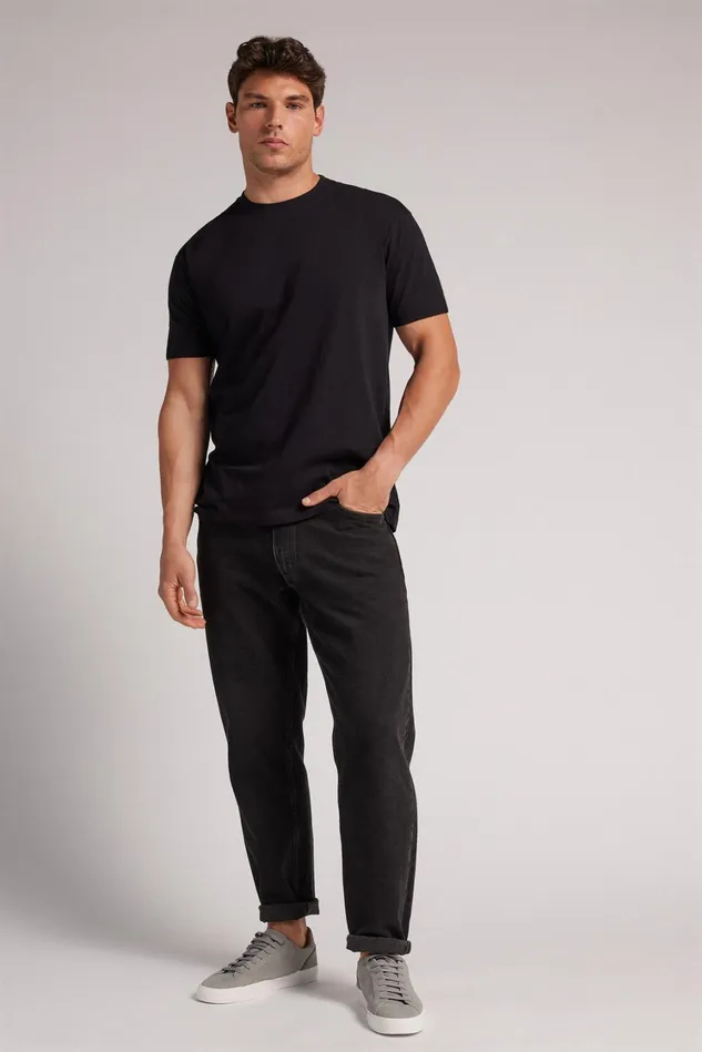 Intimissimi TShirts Polos Men Cotton Muscle TShirt Black 019 8211 Black