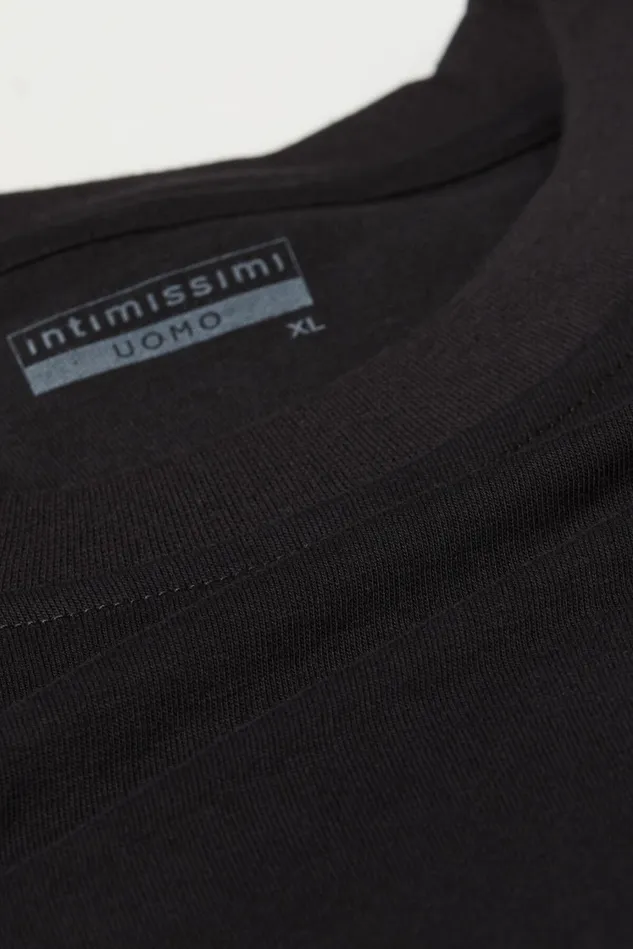 Intimissimi TShirts Polos Men Cotton Muscle TShirt Black 019 8211 Black