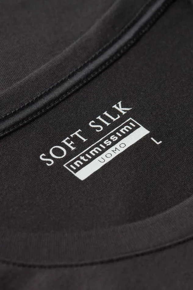 Intimissimi TShirts Polos Men Modal And Silk TShirt Black 019 8211 Black