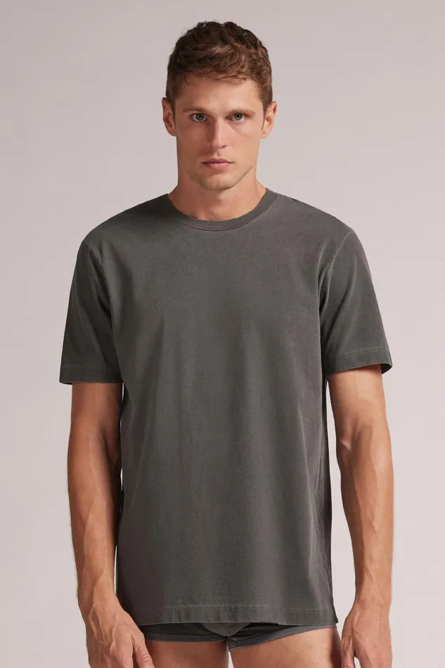 Intimissimi TShirts Polos Men Washed Collection Cotton TShirt Grey 684j 8211 Grey Stone Delave039 Intimissimi TShirts Polos Men Washed Collection Cotton TShirt Grey 684j 8211 Grey Stone Delave039