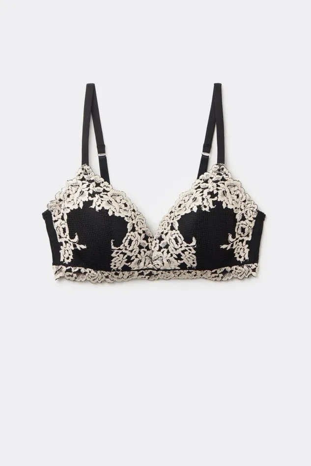 Intimissimi Triangle Women Pretty Flowers Tiziana Triangle Bra Multicolor 9887 8211 Blackivory