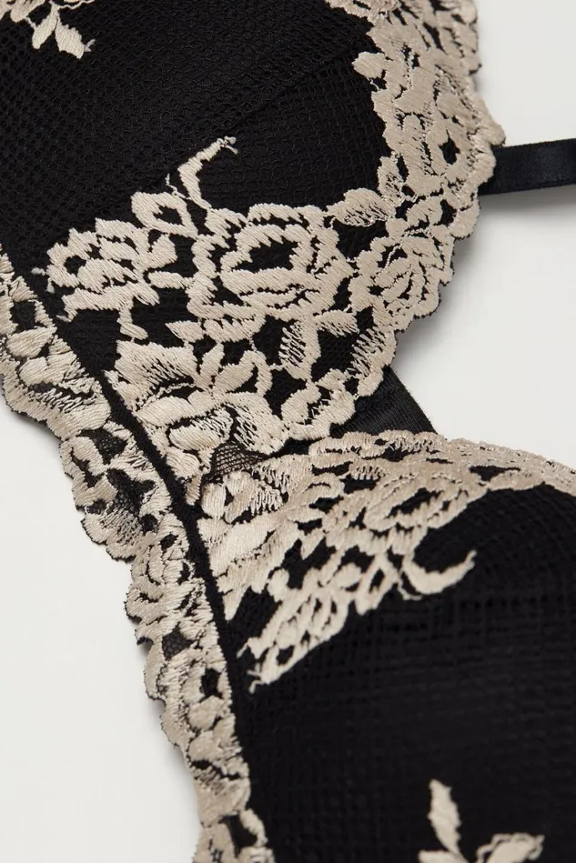 Intimissimi Triangle Women Pretty Flowers Tiziana Triangle Bra Multicolor 9887 8211 Blackivory