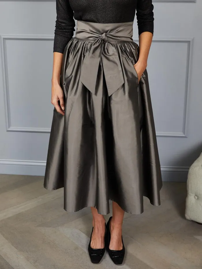 JMcLaughlin Alex Silk Skirt RSVP X Steven Stolman Gunmetal Women Skirts and Skorts JMcLaughlin Alex Silk Skirt RSVP X Steven Stolman Gunmetal Women Skirts and Skorts