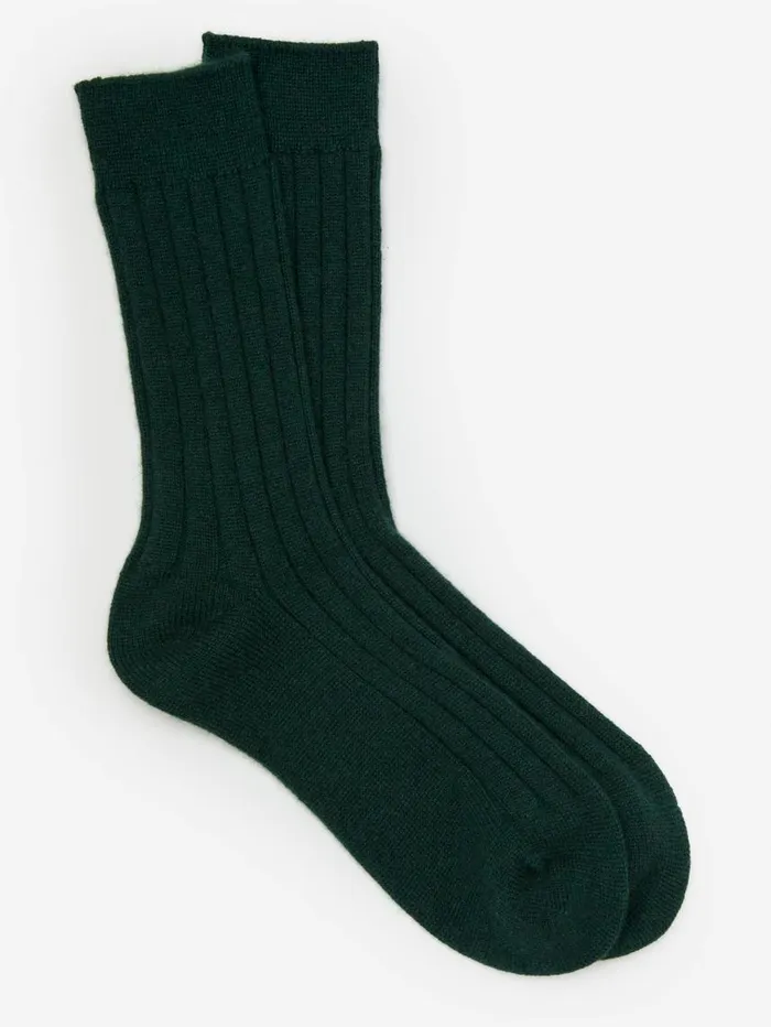JMcLaughlin Cashmere Socks Dark Green Men Socks