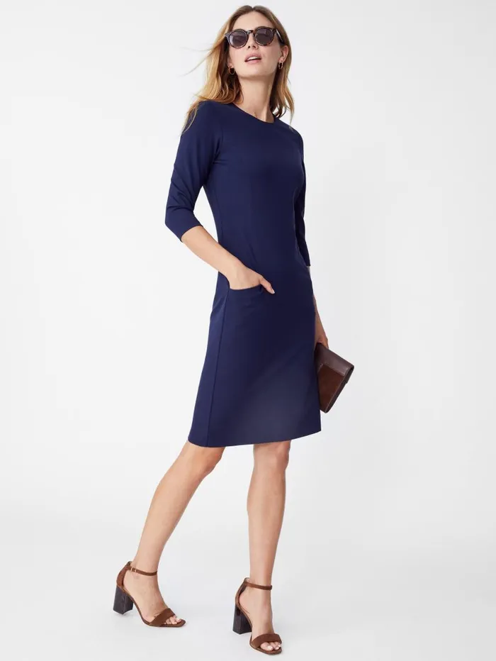 JMcLaughlin Catalyst Dress Winter Navy Women Dresses