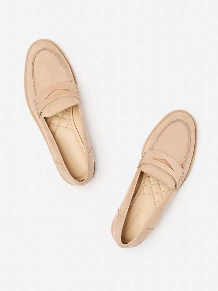 JMcLaughlin Concetta Suede Loafers Natural Women Flats JMcLaughlin Concetta Suede Loafers Natural Women Flats