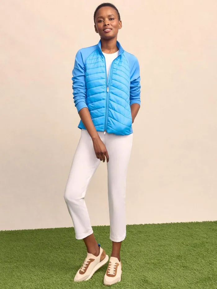 JMcLaughlin Grayer Jacket Water Blue Women Jackets and Outerwear JMcLaughlin Grayer Jacket Water Blue Women Jackets and Outerwear