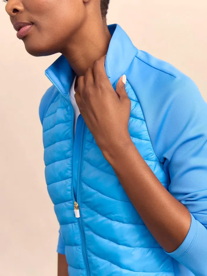 JMcLaughlin Grayer Jacket Water Blue Women Jackets and Outerwear JMcLaughlin Grayer Jacket Water Blue Women Jackets and Outerwear