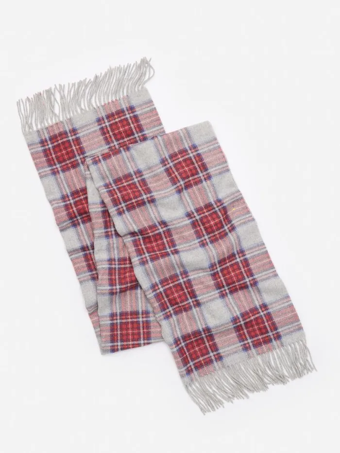 JMcLaughlin Jaipur Cashmere Scarf In St Augustine Plaid Light Gray Multi Women Scarves JMcLaughlin Jaipur Cashmere Scarf In St Augustine Plaid Light Gray Multi Women Scarves