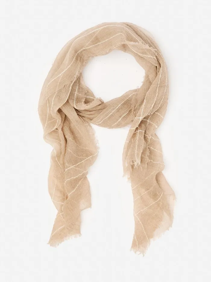 JMcLaughlin Lawton Cashmere Scarf Taupe Women Scarves