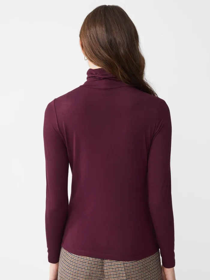 JMcLaughlin Nadia Turtleneck Burgundy Women Shirts and Tops JMcLaughlin Nadia Turtleneck Burgundy Women Shirts and Tops