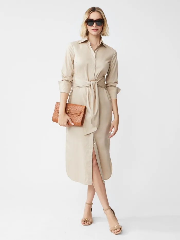 JMcLaughlin Orla Dress Sand Women Dresses JMcLaughlin Orla Dress Sand Women Dresses