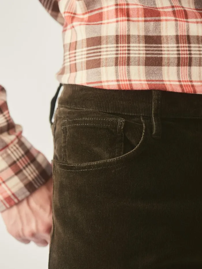 JMcLaughlin Parker 5Pocket Straight Pants In Italian Stretch Cord Moss Men Pants JMcLaughlin Parker 5Pocket Straight Pants In Italian Stretch Cord Moss Men Pants