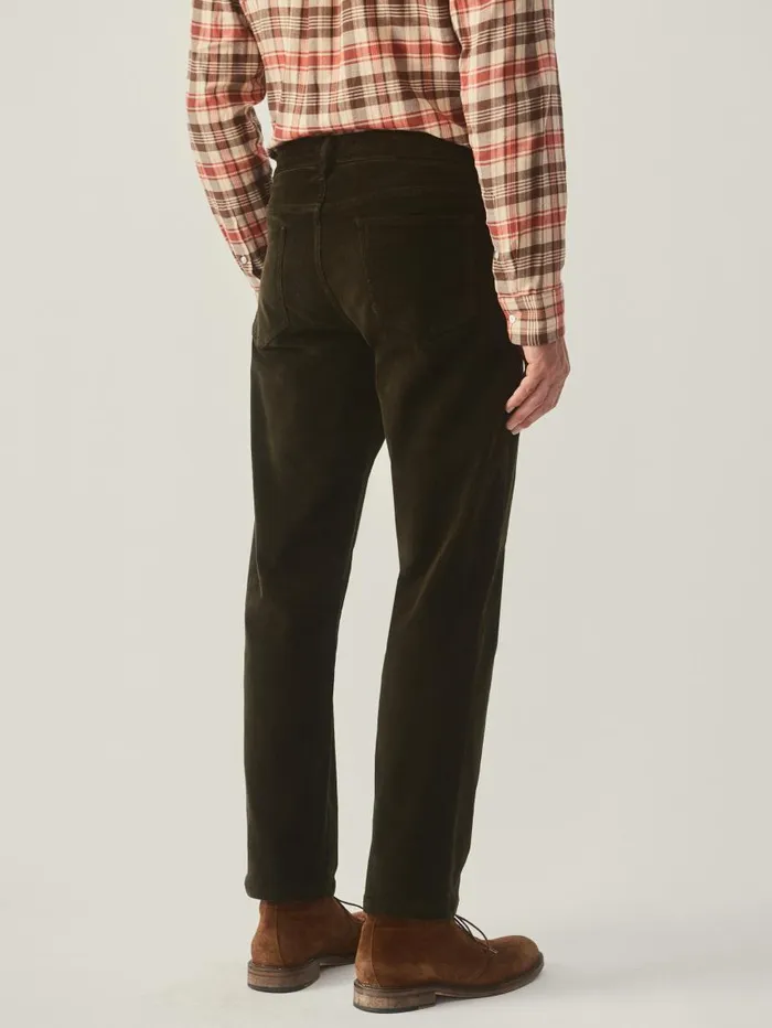 JMcLaughlin Parker 5Pocket Straight Pants In Italian Stretch Cord Moss Men Pants JMcLaughlin Parker 5Pocket Straight Pants In Italian Stretch Cord Moss Men Pants