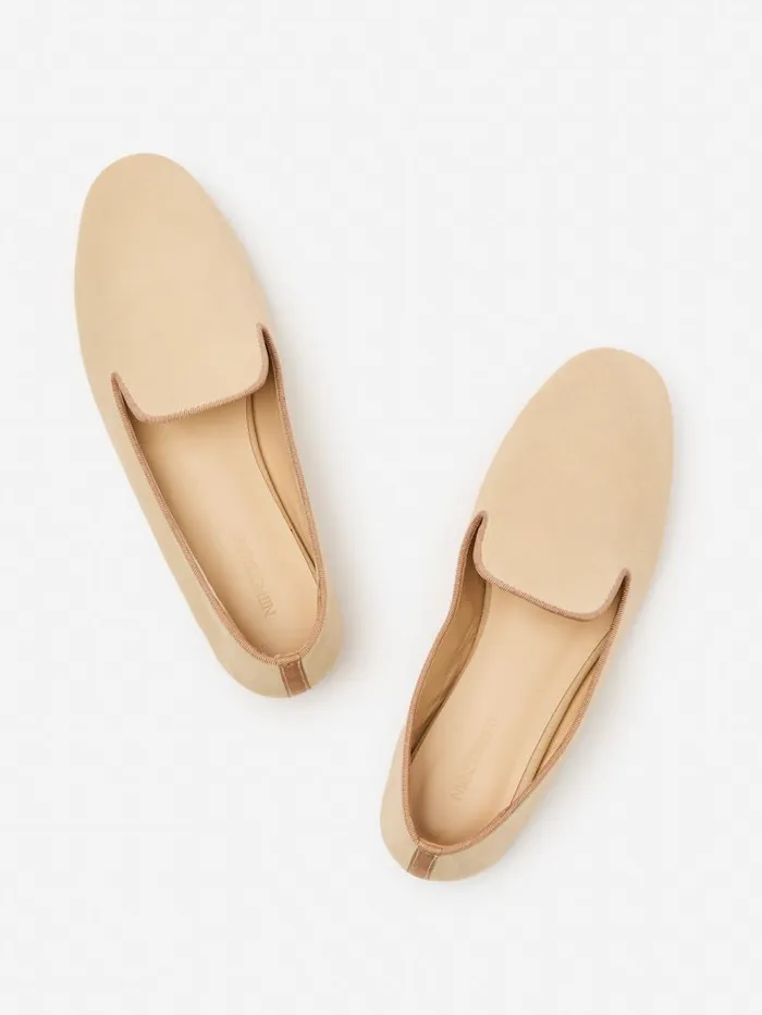 JMcLaughlin Sloane Suede Loafers Neutral Women Flats JMcLaughlin Sloane Suede Loafers Neutral Women Flats