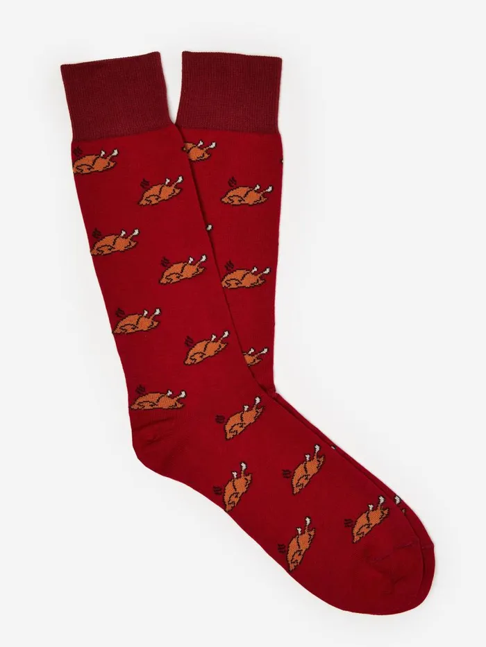 JMcLaughlin Socks In Cooked Turkey Dark Redbrown Men Socks