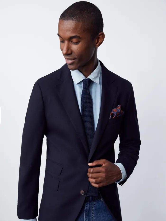 JMcLaughlin Suffolk 3Season Blazer Dark Navy Men Jackets and Outerwear JMcLaughlin Suffolk 3Season Blazer Dark Navy Men Jackets and Outerwear