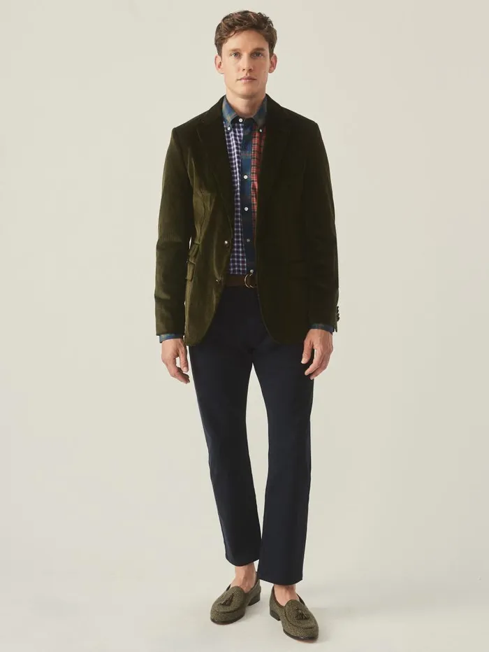JMcLaughlin Suffolk Corduroy Sport Coat Dark Olive Men Jackets and Outerwear JMcLaughlin Suffolk Corduroy Sport Coat Dark Olive Men Jackets and Outerwear