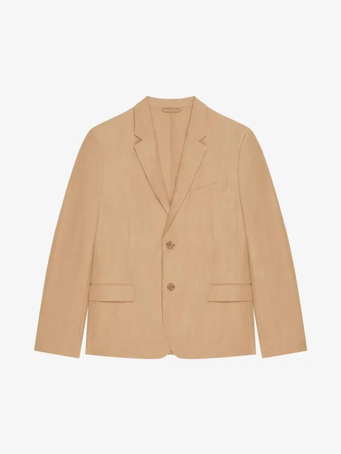 Jacket In Linen Tan Men Givenchy Coats and Jackets
