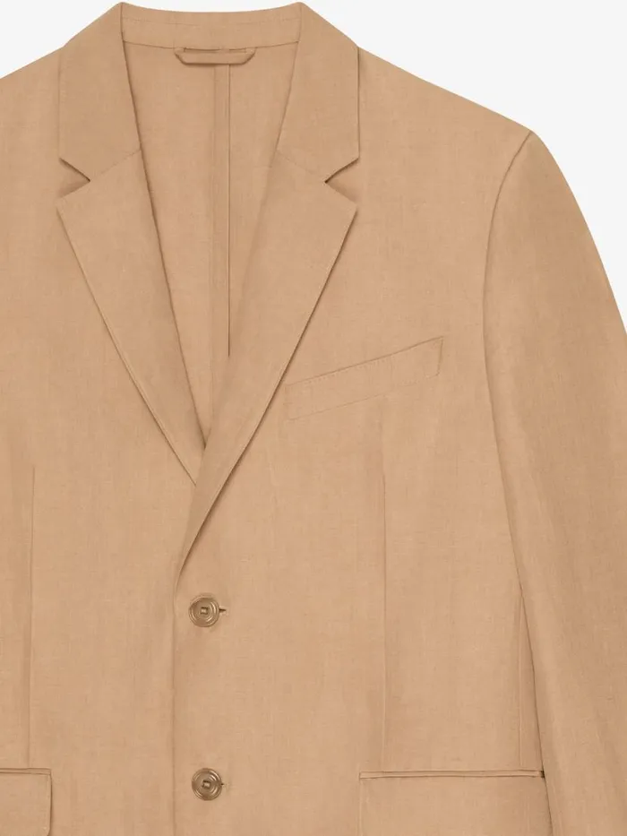 Jacket In Linen Tan Men Givenchy Coats and Jackets