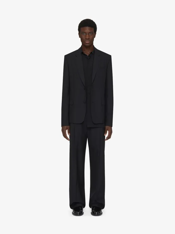Jacket In Wool With Lurex Stripes Black Men Givenchy Coats and Jackets