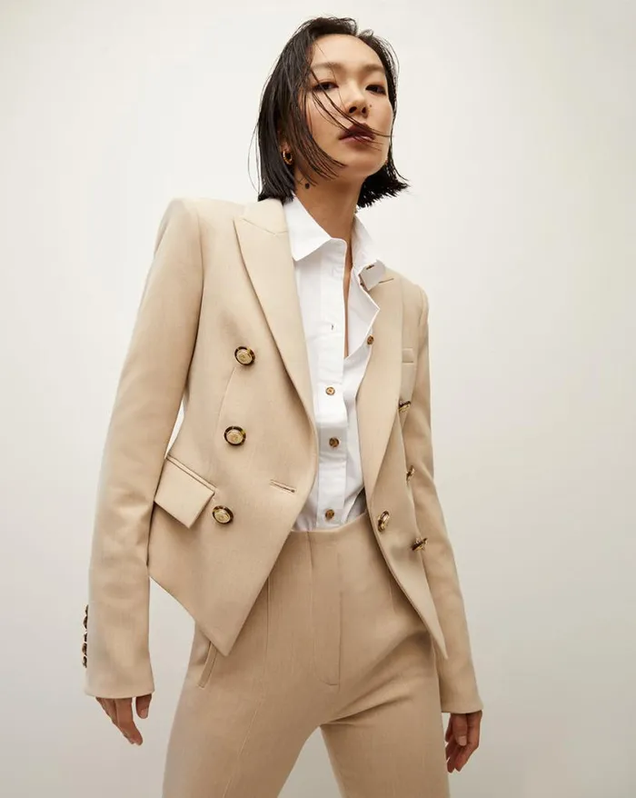 Jackets and Outerwear ShopJackets Veronica Beard Diego Dickey Jacket Heathered Sand