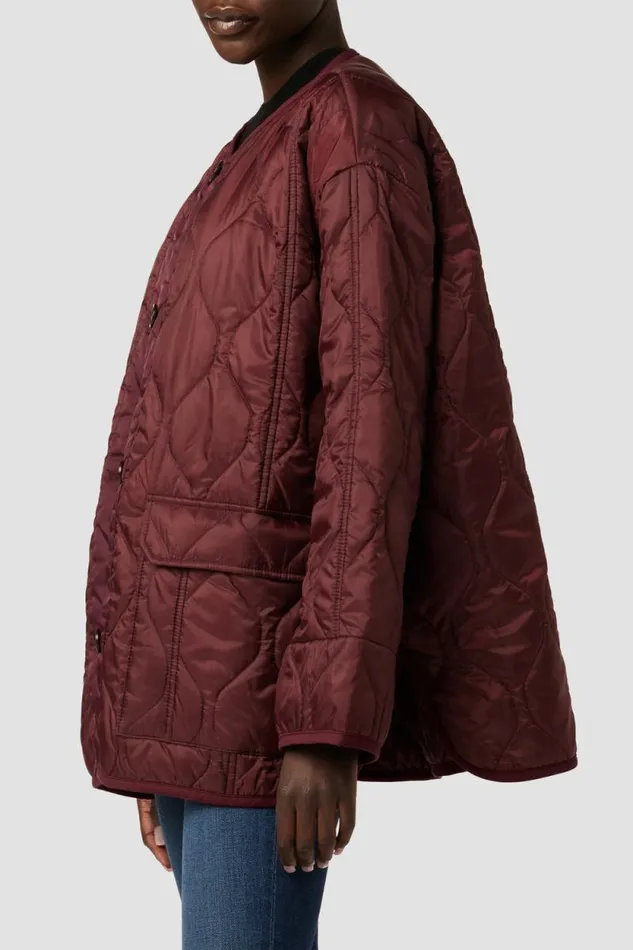 Jackets and Outerwear Women Hudson Jeans Oversized Quilted Jacket Merlot Jackets and Outerwear Women Hudson Jeans Oversized Quilted Jacket Merlot