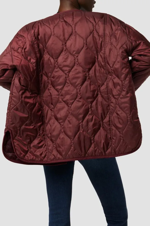 Jackets and Outerwear Women Hudson Jeans Oversized Quilted Jacket Merlot Jackets and Outerwear Women Hudson Jeans Oversized Quilted Jacket Merlot