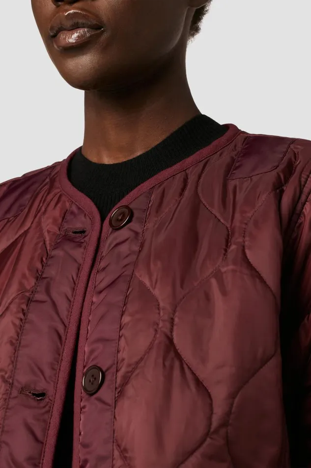 Jackets and Outerwear Women Hudson Jeans Oversized Quilted Jacket Merlot Jackets and Outerwear Women Hudson Jeans Oversized Quilted Jacket Merlot