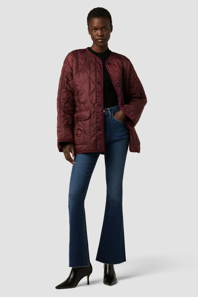 Jackets and Outerwear Women Hudson Jeans Oversized Quilted Jacket Merlot Jackets and Outerwear Women Hudson Jeans Oversized Quilted Jacket Merlot