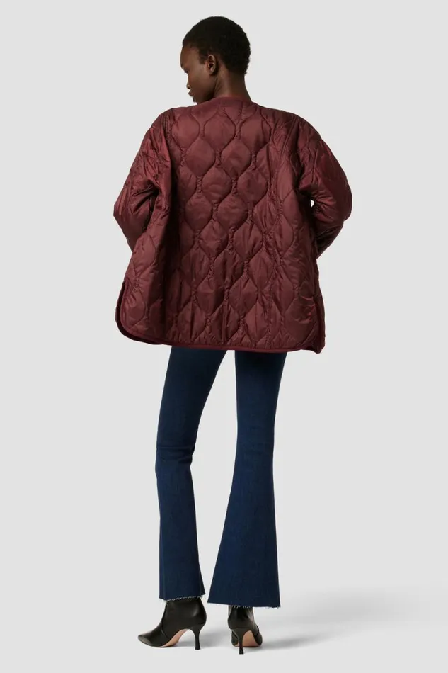Jackets and Outerwear Women Hudson Jeans Oversized Quilted Jacket Merlot Jackets and Outerwear Women Hudson Jeans Oversized Quilted Jacket Merlot
