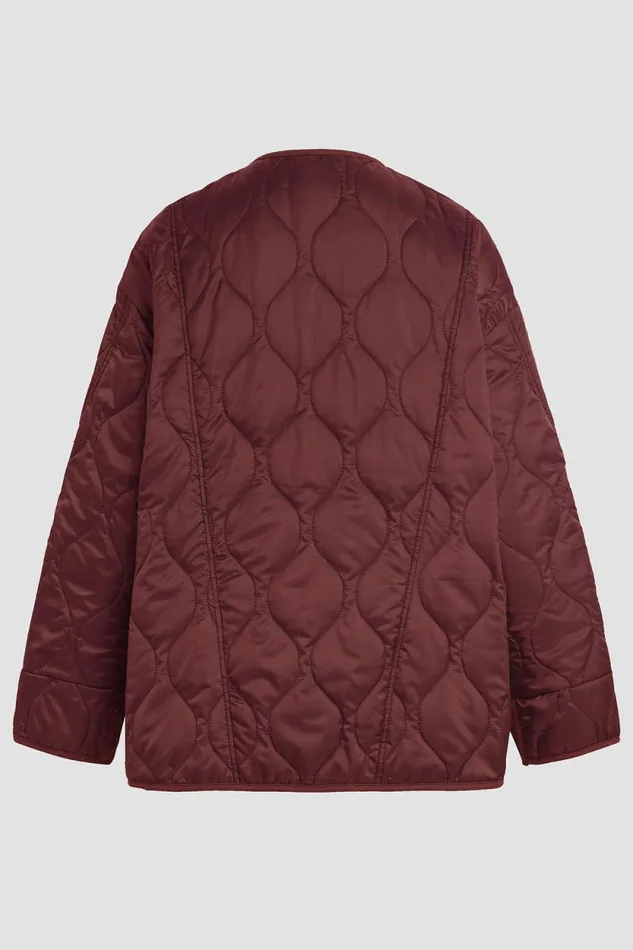 Jackets and Outerwear Women Hudson Jeans Oversized Quilted Jacket Merlot Jackets and Outerwear Women Hudson Jeans Oversized Quilted Jacket Merlot