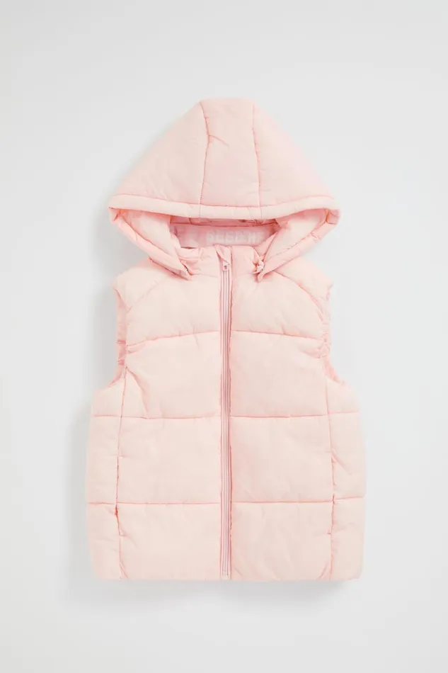 Jackets and Vests Girl Seed Heritage Core Puffer Vest Dusty Rose