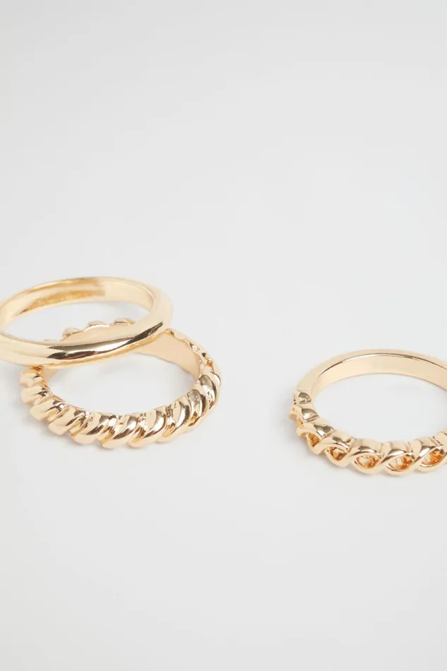 Jewellery Woman Seed Heritage Stacking Rings Gold