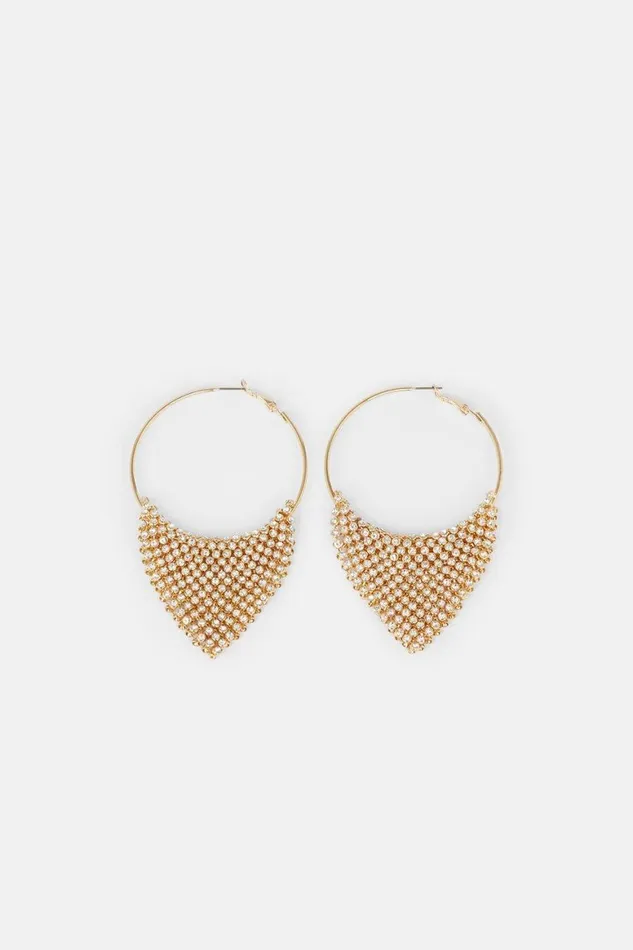 Jewellery Women Karen Millen Diamante Detail Earring Gold