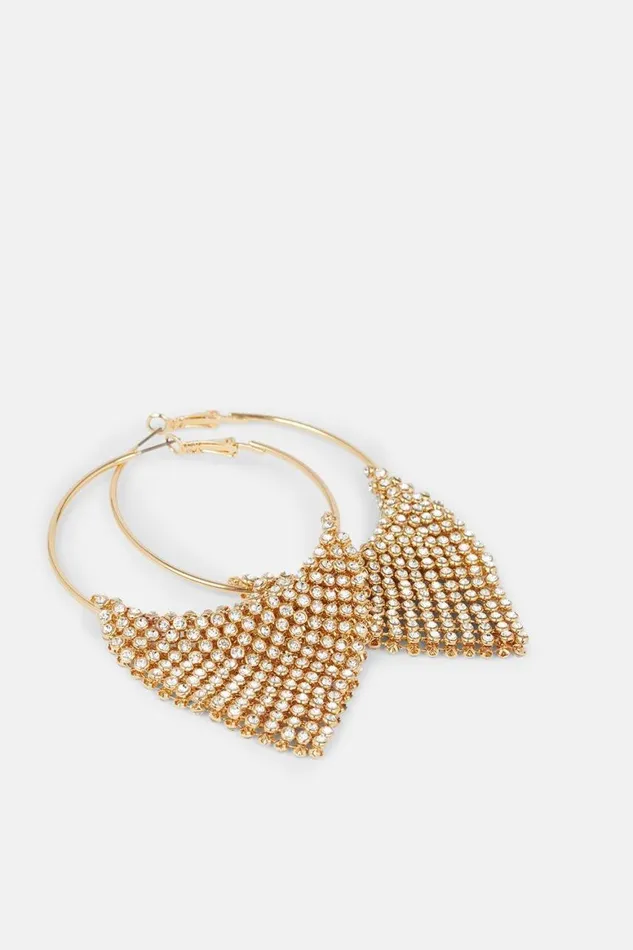 Jewellery Women Karen Millen Diamante Detail Earring Gold