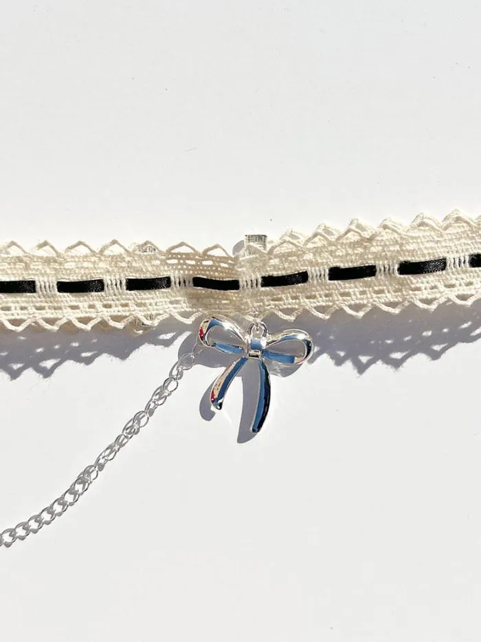 Jewelry Shop Lisa Says Gah Lace Bow Choker