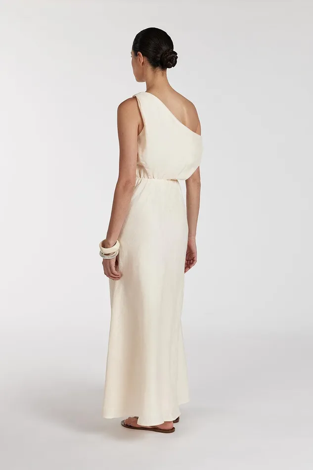 JOELLE CREAM LINEN MIDI DRESS Women DISSH Midi Dresses