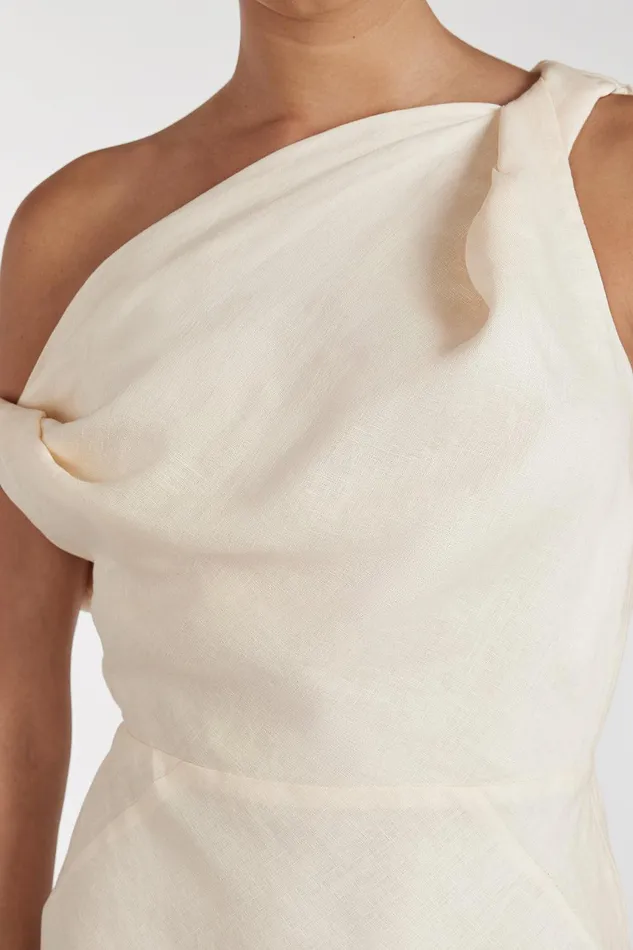 JOELLE CREAM LINEN MIDI DRESS Women DISSH Midi Dresses