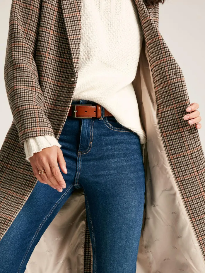 Joules Coats and Jackets Check Wool Blend Coat 8211 Women
