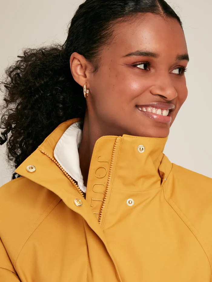 Joules Coats and Jackets Yellow Waterproof Hooded Raincoat With Cape 8211 Women