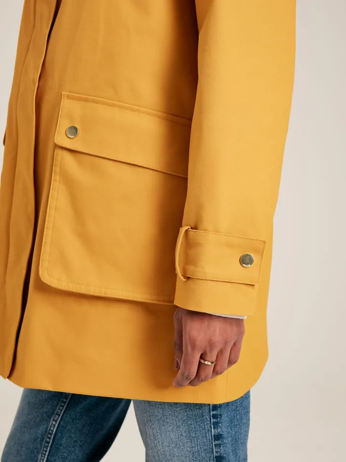 Joules Coats and Jackets Yellow Waterproof Hooded Raincoat With Cape 8211 Women