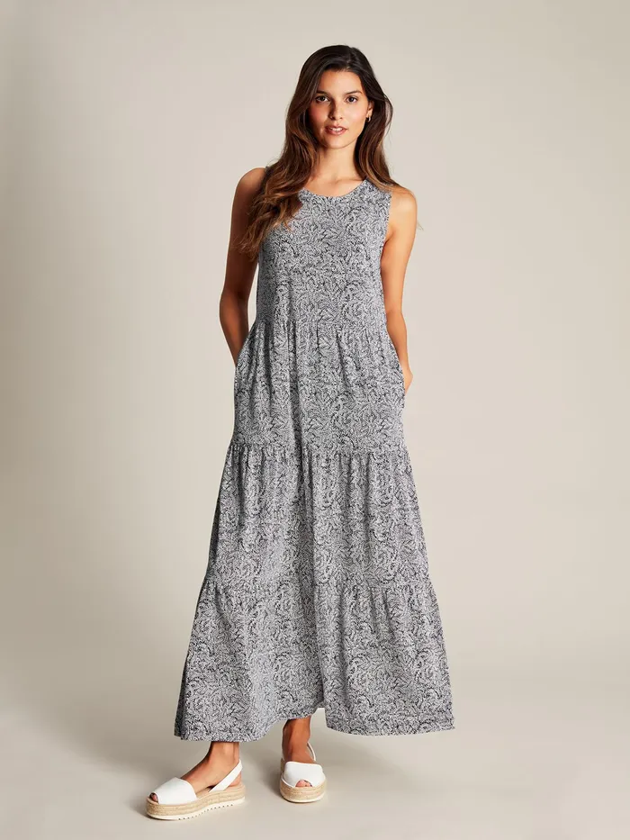 Joules Dresses Blue Jersey Tiered Dress 8211 Women