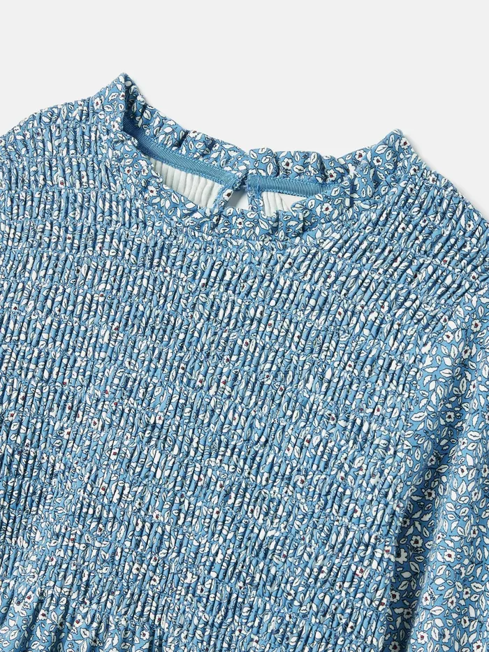 Joules Dresses Blue Shirred Printed Dress 8211 Girls
