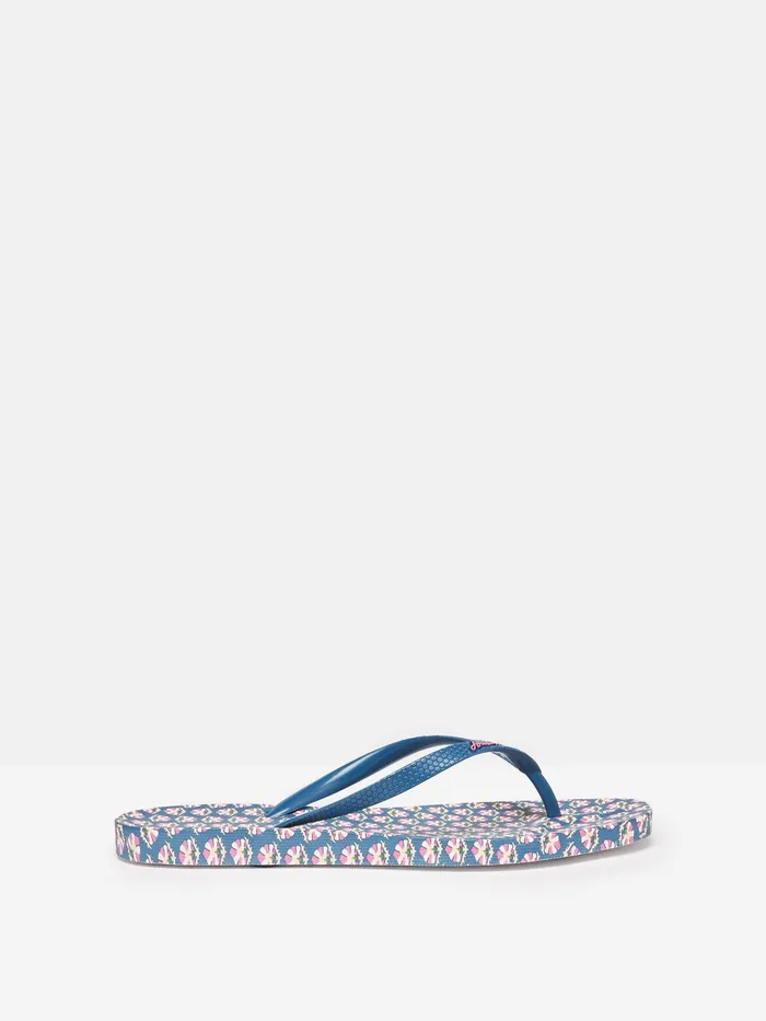 Joules Sandals Blue Floral Printed Flip Flops 8211 Women