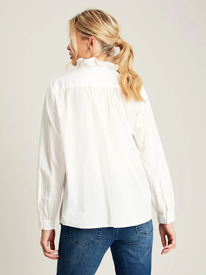 Joules Shirts and Blouses White Frill Blouse 8211 Women